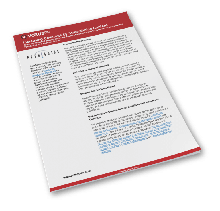 Pathguide Media Coverage Voxus PR Elevating a Company's Profile